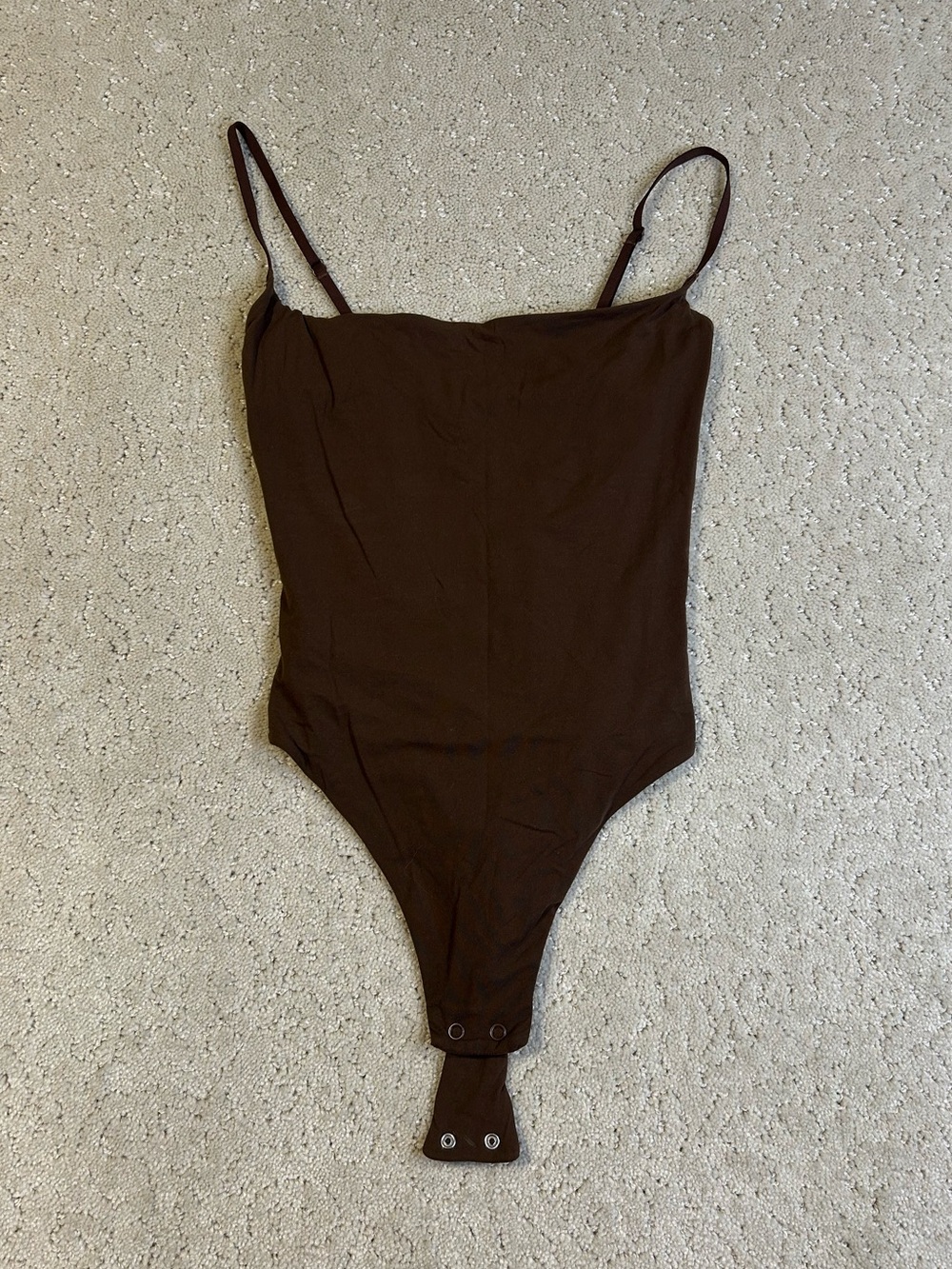 SKIMS Women's Fits Everybody Square Neck Bodysuit Size XXS Brown